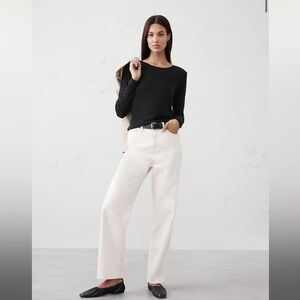 Banana Republic NWT Timeless Tee long sleeve Black Small